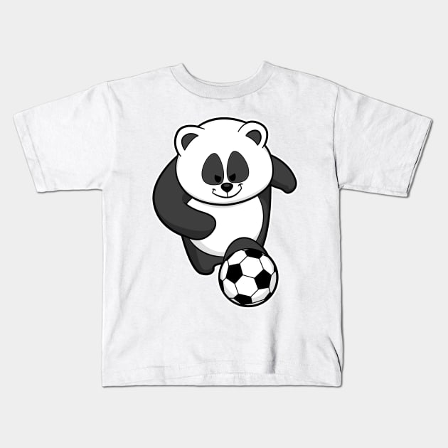 Panda as Soccer player at Soccer Kids T-Shirt by Markus Schnabel